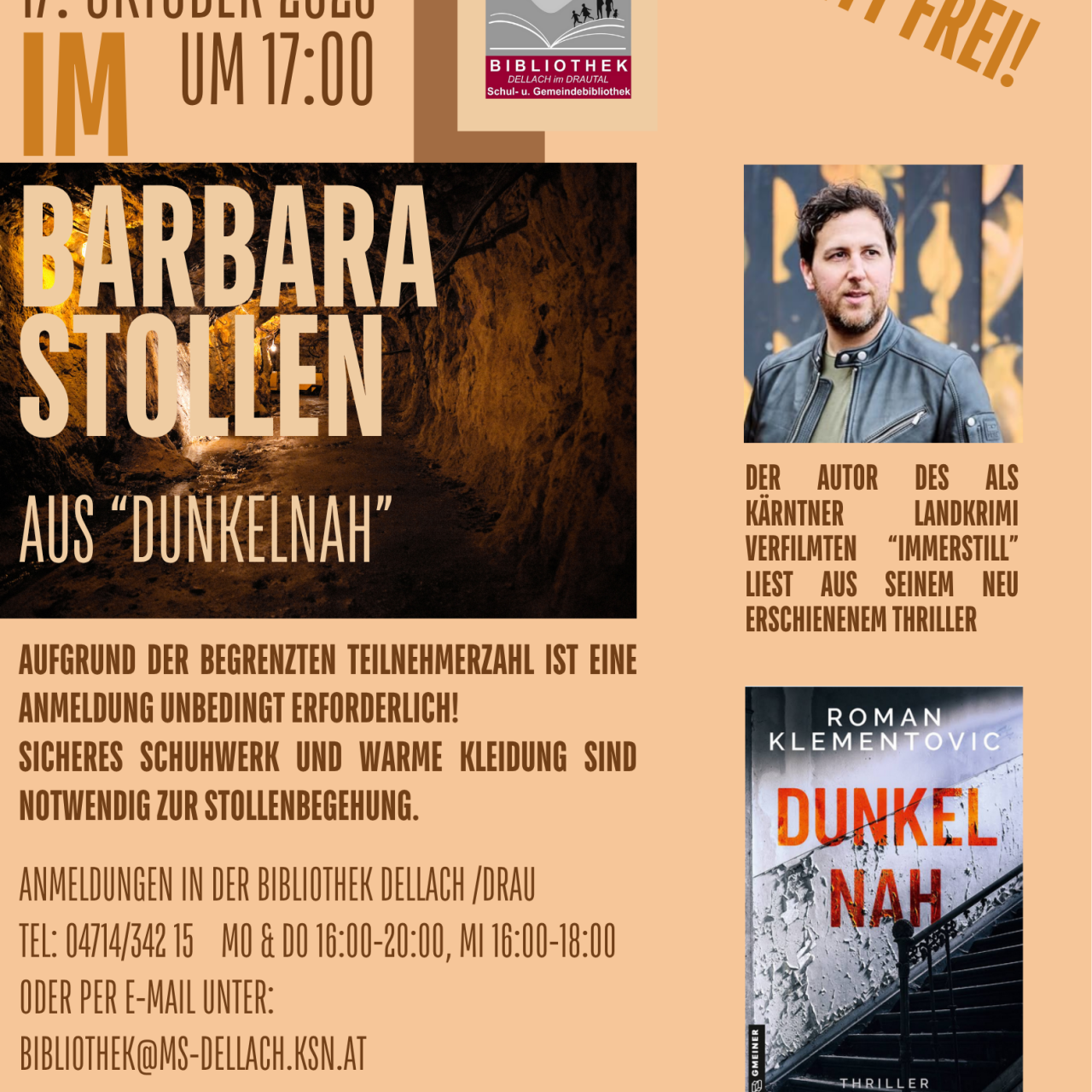 Flyer Lesung im Stollen